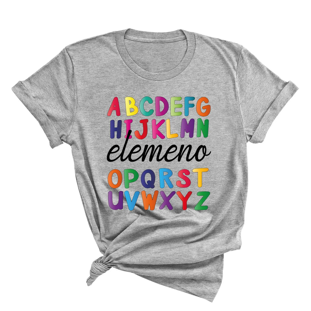 Alphabet Elemeno Shirt - Back to School Teacher Gift, First Grade Shirtprintingcenter