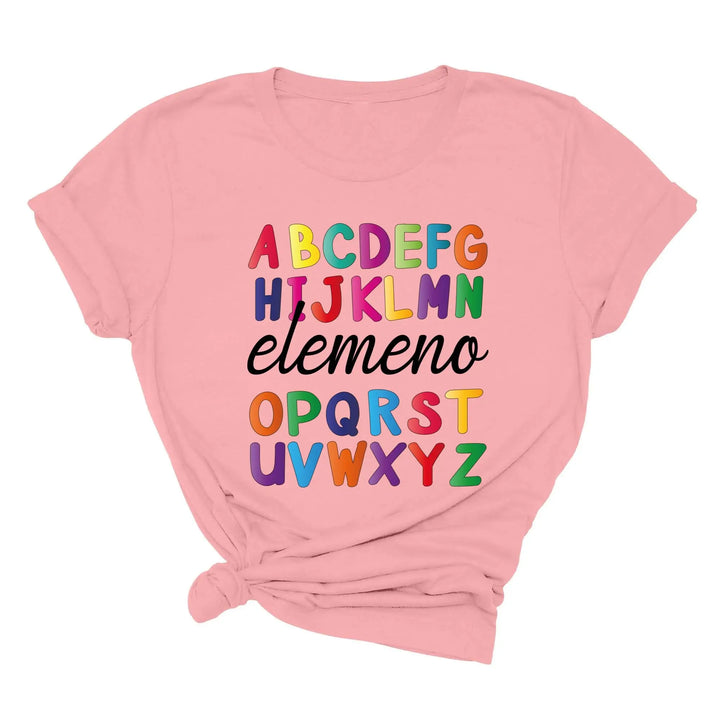 Alphabet Elemeno Shirt - Back to School Teacher Gift, First Grade Shirtprintingcenter
