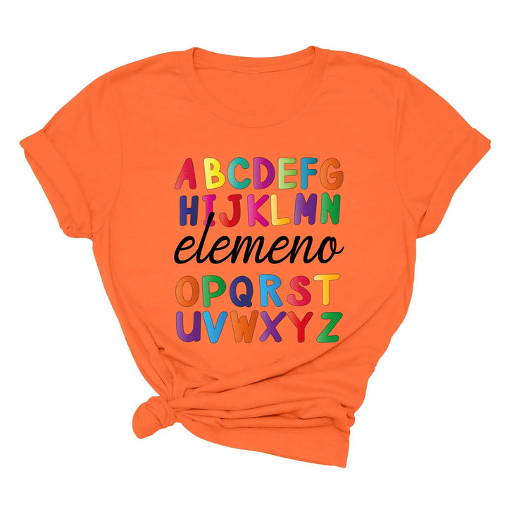 Alphabet Elemeno Shirt - Back to School Teacher Gift, First Grade Shirtprintingcenter