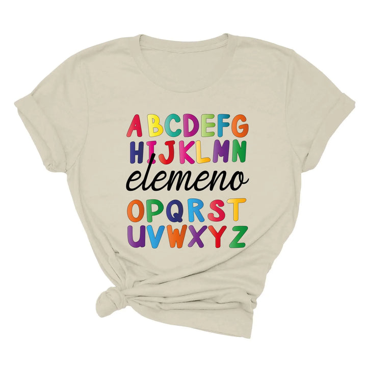 Alphabet Elemeno Shirt - Back to School Teacher Gift, First Grade Shirtprintingcenter