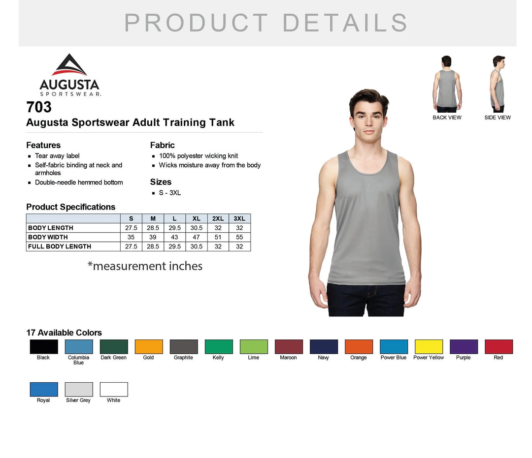 Augusta Sportswea Traini- 703ng Tank Top r -
