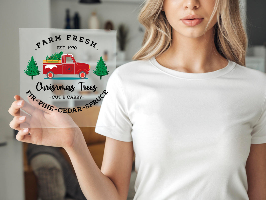 Farm Fresh Christmas Trees DTF Transfers, Ready to Press for Shirts