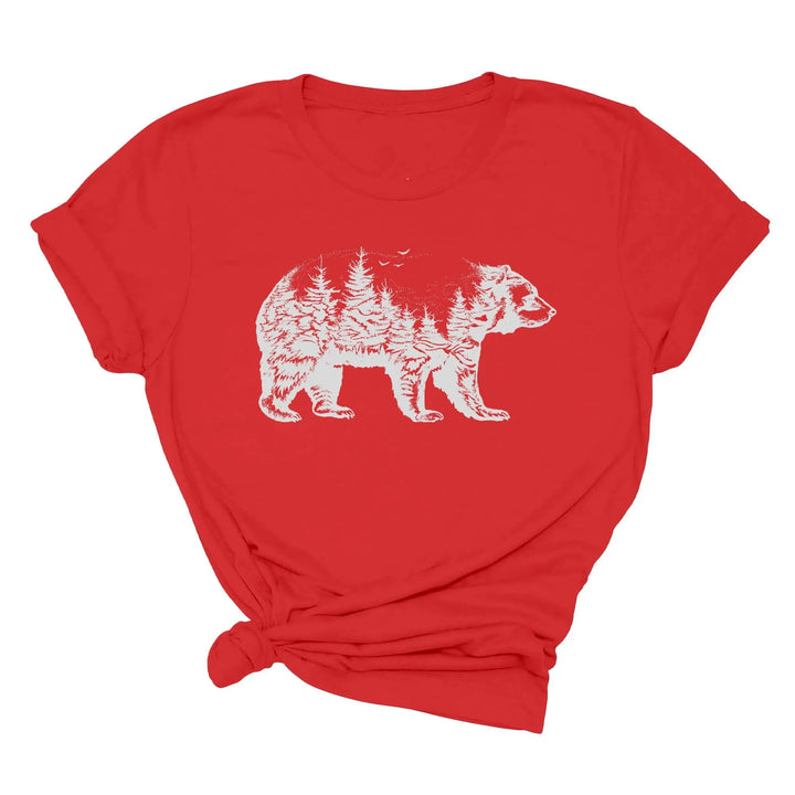 Bear Forest T-Shirt - Nature Lover Camping & Outdoors Mama Bear Tee Shirtprintingcenter