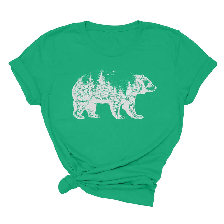 Bear Forest T-Shirt - Nature Lover Camping & Outdoors Mama Bear Tee Shirtprintingcenter