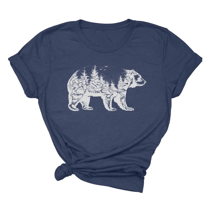 Bear Forest T-Shirt - Nature Lover Camping & Outdoors Mama Bear Tee Shirtprintingcenter