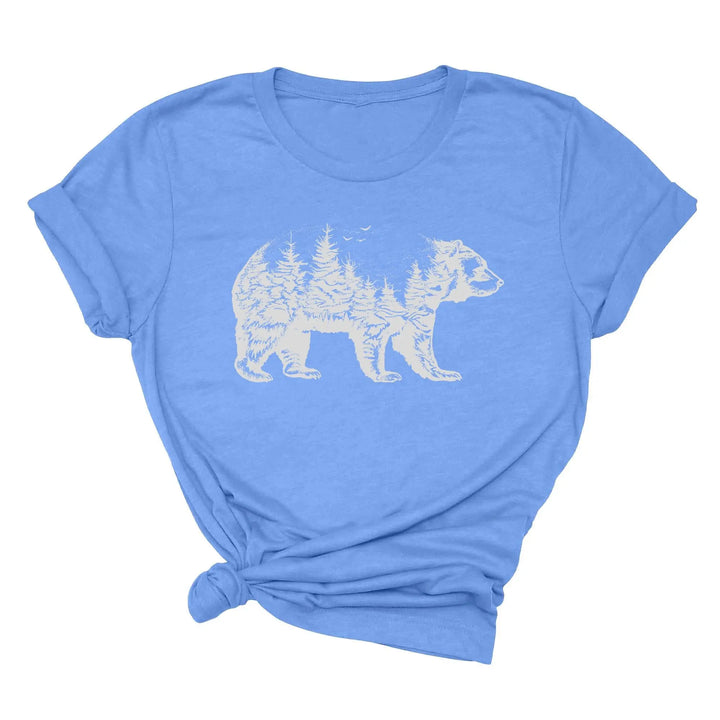 Bear Forest T-Shirt - Nature Lover Camping & Outdoors Mama Bear Tee Shirtprintingcenter