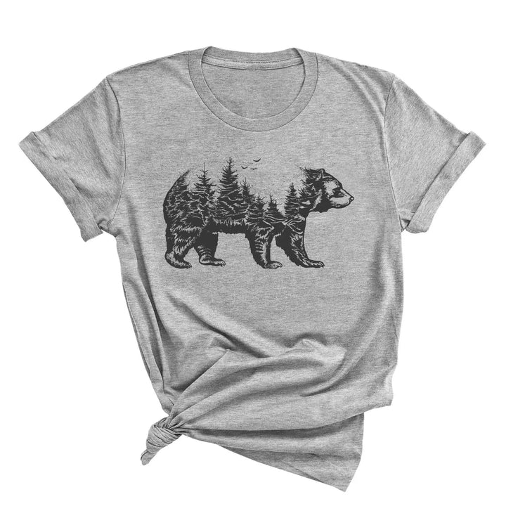 Bear Forest T-Shirt - Nature Lover Camping & Outdoors Mama Bear Tee Shirtprintingcenter