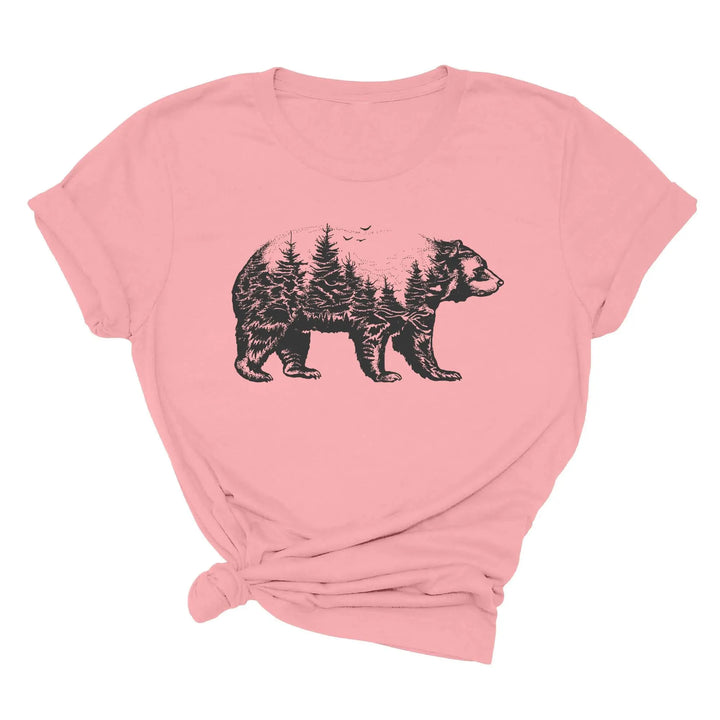 Bear Forest T-Shirt - Nature Lover Camping & Outdoors Mama Bear Tee Shirtprintingcenter