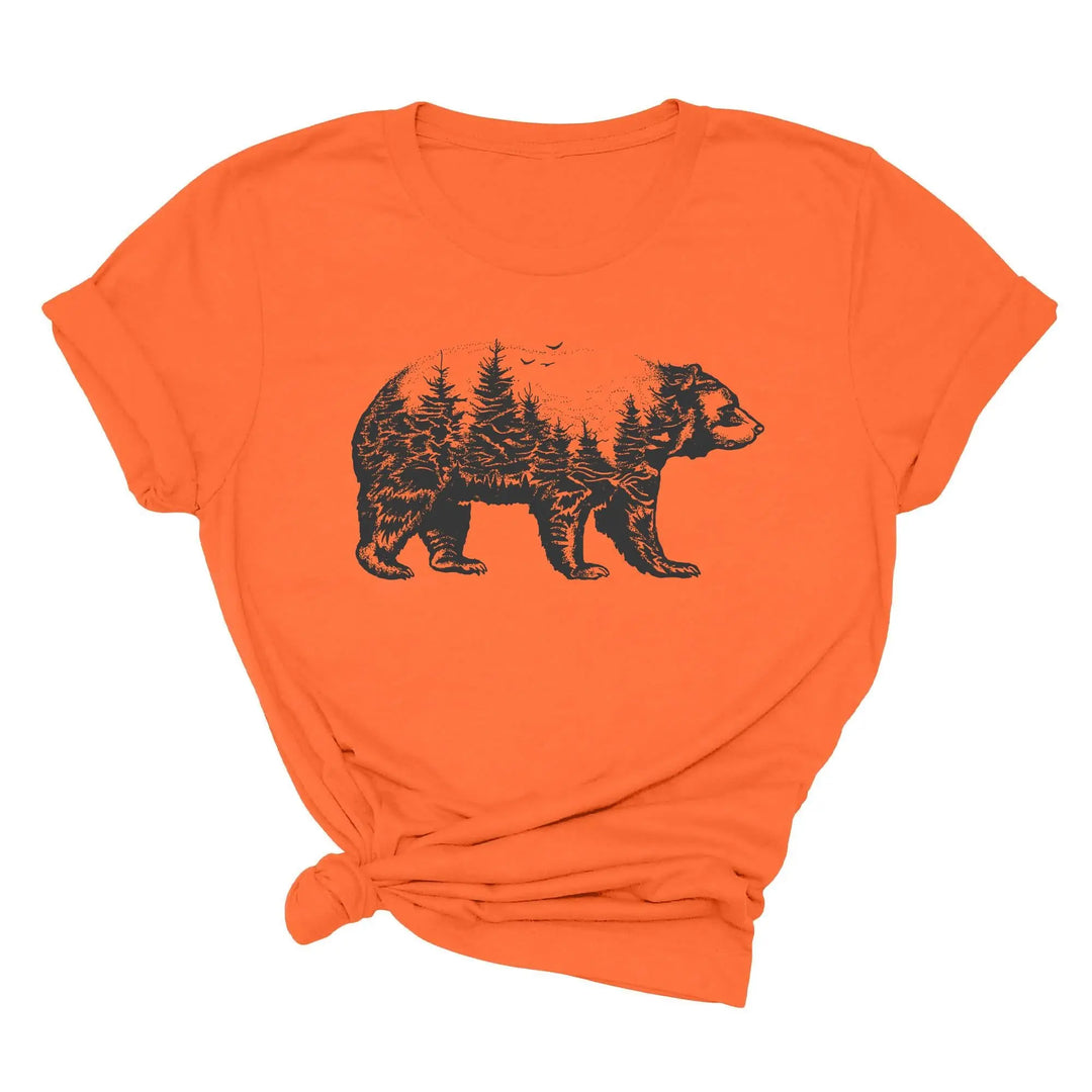 Bear Forest T-Shirt - Nature Lover Camping & Outdoors Mama Bear Tee Shirtprintingcenter