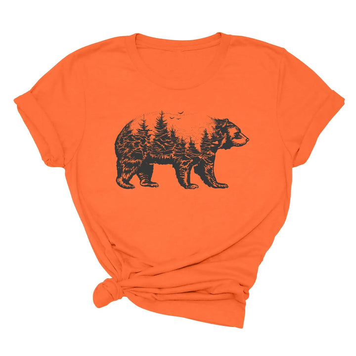 Bear Forest T-Shirt - Nature Lover Camping & Outdoors Mama Bear Tee Shirtprintingcenter