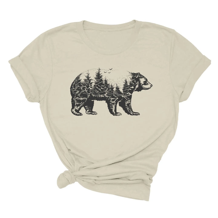Bear Forest T-Shirt - Nature Lover Camping & Outdoors Mama Bear Tee Shirtprintingcenter