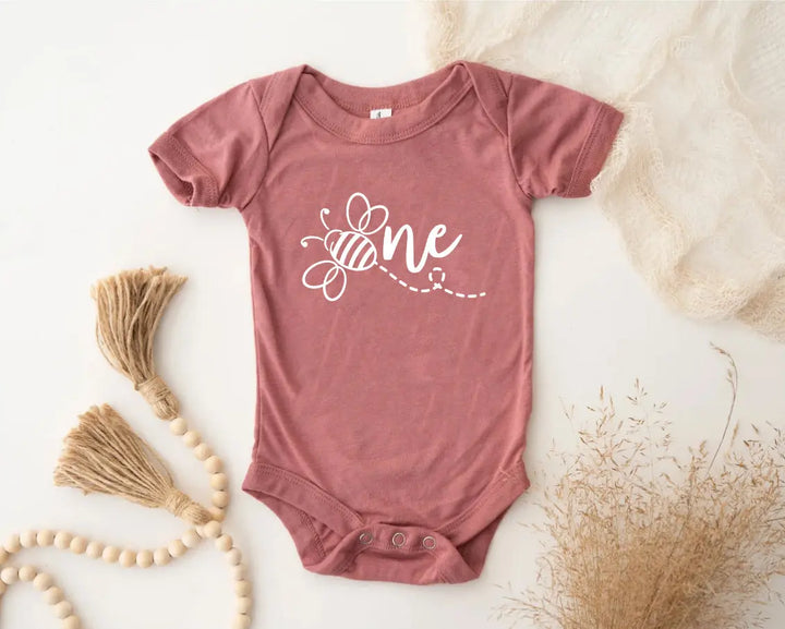 Bee One 1st Birthday Bodysuit - Baby Shower Gift & Announcement Shirtprintingcenter