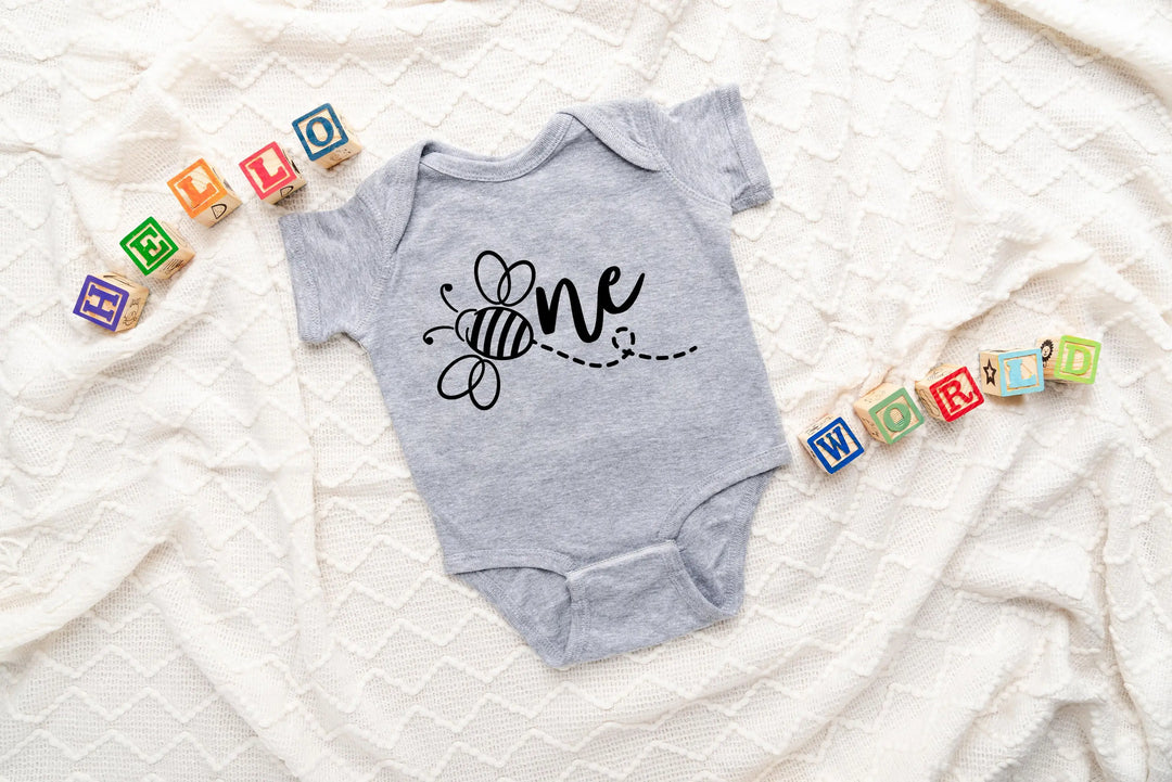 Bee One 1st Birthday Bodysuit - Baby Shower Gift & Announcement Shirtprintingcenter