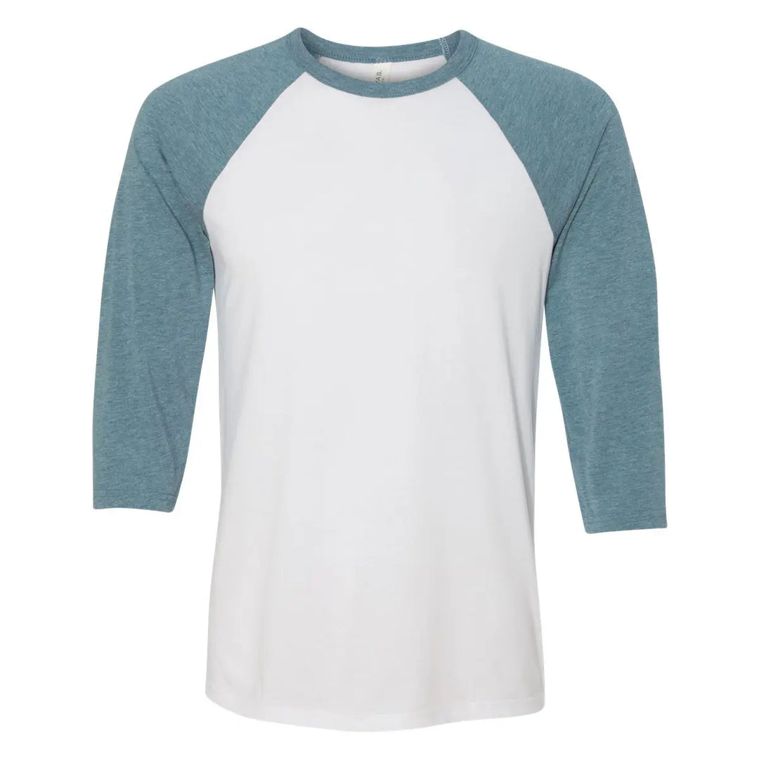 Bella + Canvas Sleeve 3200 Unisex, Youth, Toddler 3/4-Baseball T-Shirt, Raglan Tshirt Shirtprintingcenter