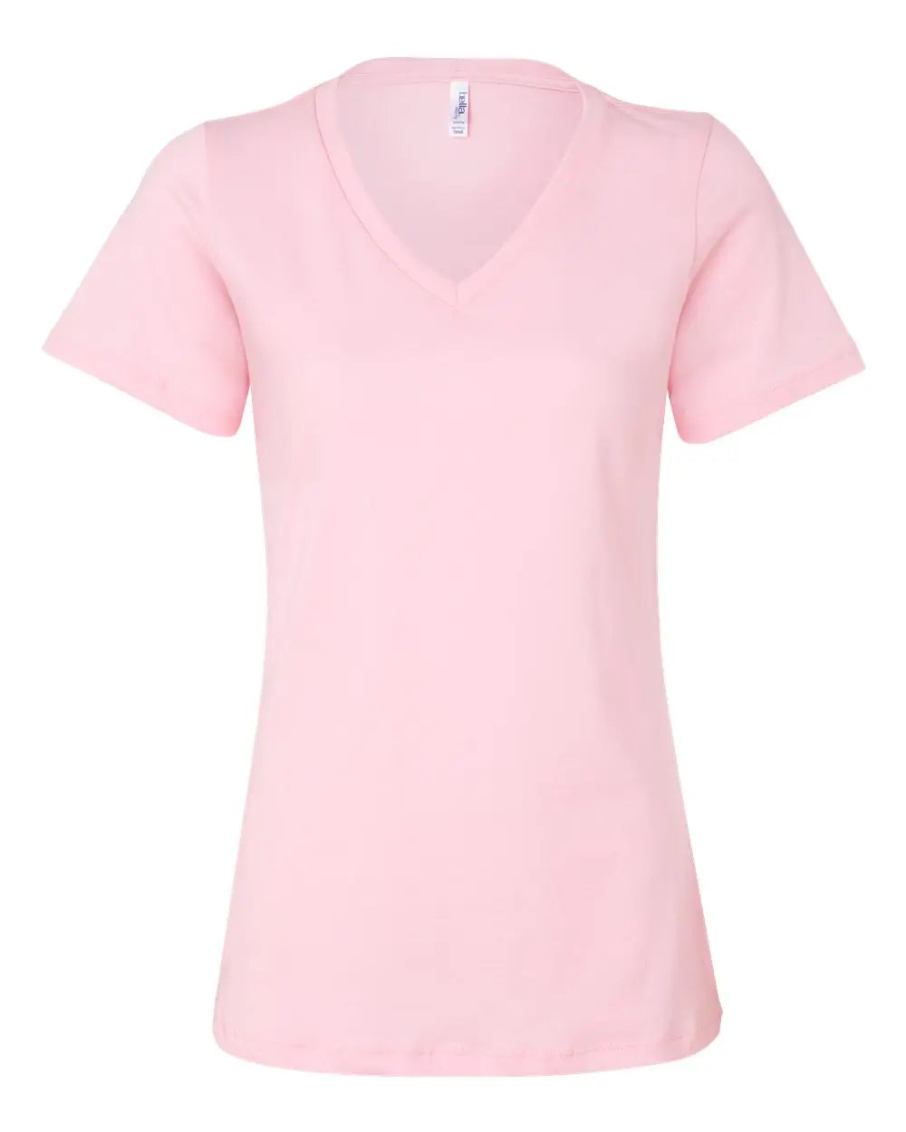 Bella+Canvas Camiseta de manga corta con cuello en V para mujer 6405-6405CVC