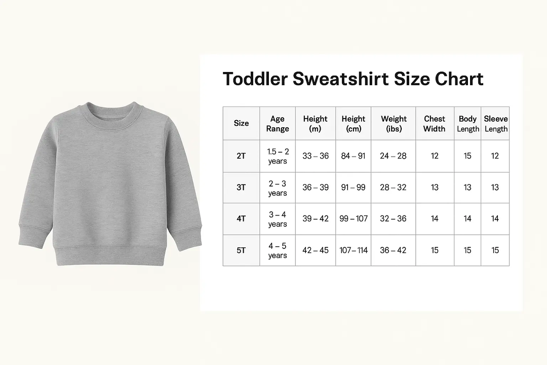 Bonita Cotton Soft Style Blank Toddler Size Sweatshirt