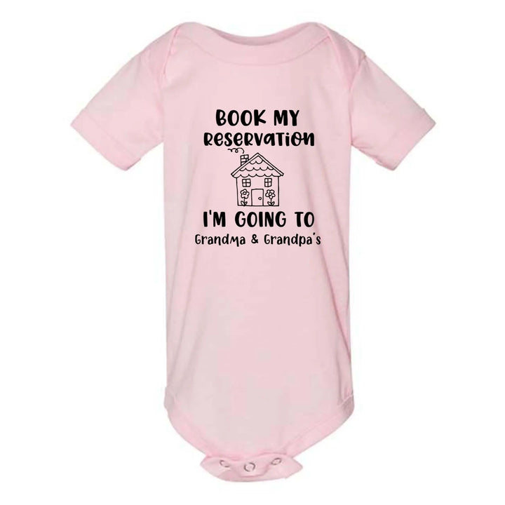 Book My Reservation Bodysuit - Pregnancy Announcement for Grandparents Shirtprintingcenter