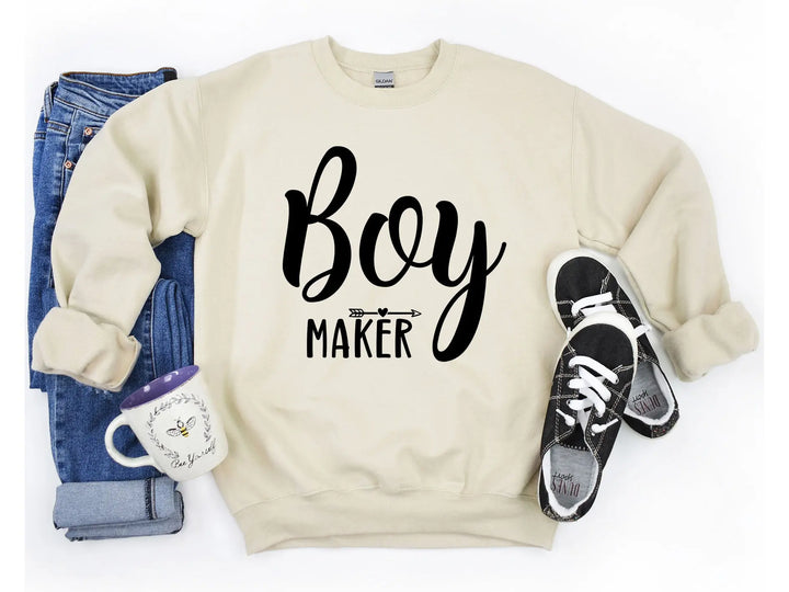 Boy Maker Sweatshirt - Funny Mom Gift for Mother's Day Shirtprintingcenter