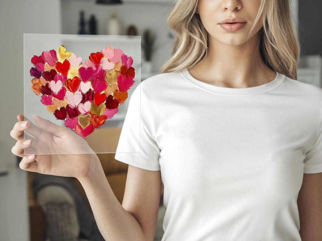 Brushstroke Heart  DTF Transfer, Valentine Day Heart  DTF