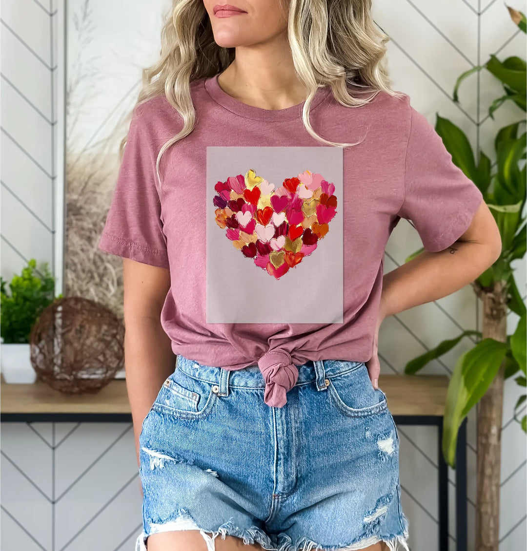 Brushstroke Heart  DTF Transfer, Valentine Day Heart  DTF