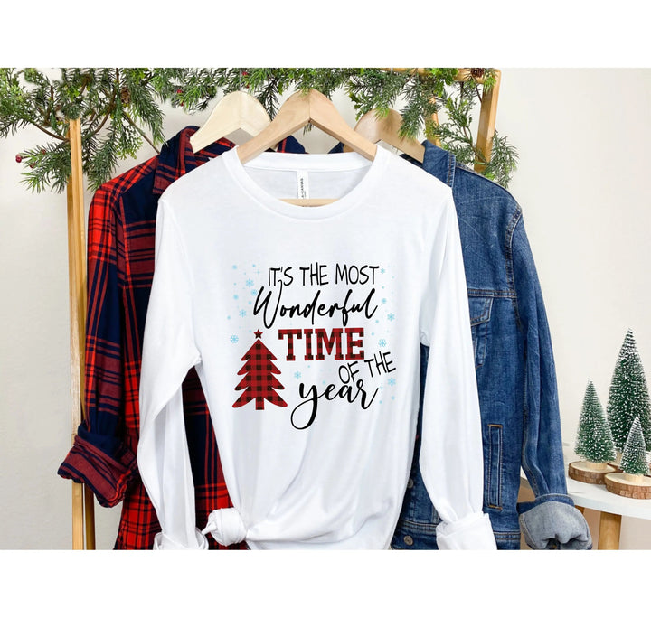 Buffalo Plaid Shirt, Most Wonderful Time of Year, Family Christmas Matching