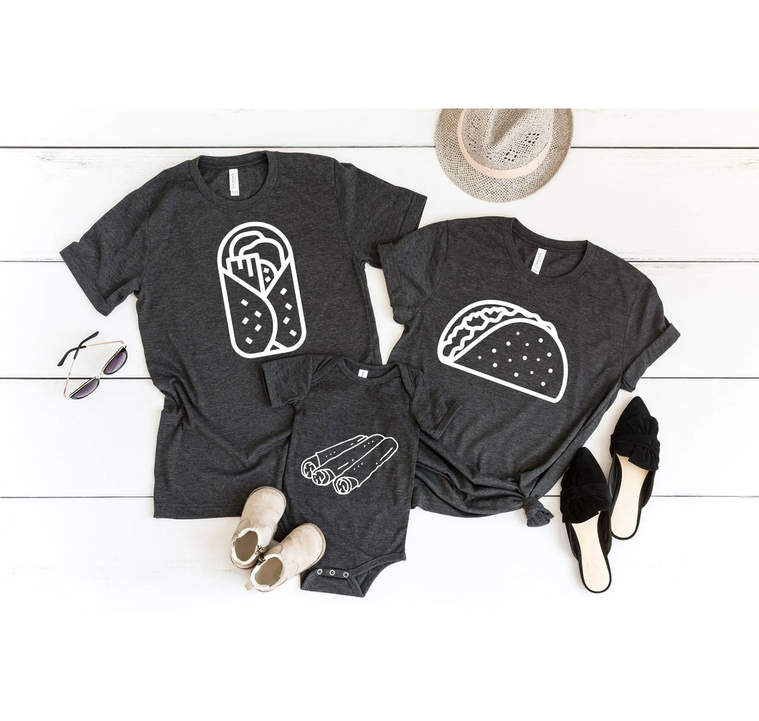 Burrito Taco Taquito Shirt - Matching Family & Dad Baby Tee Shirtprintingcenter