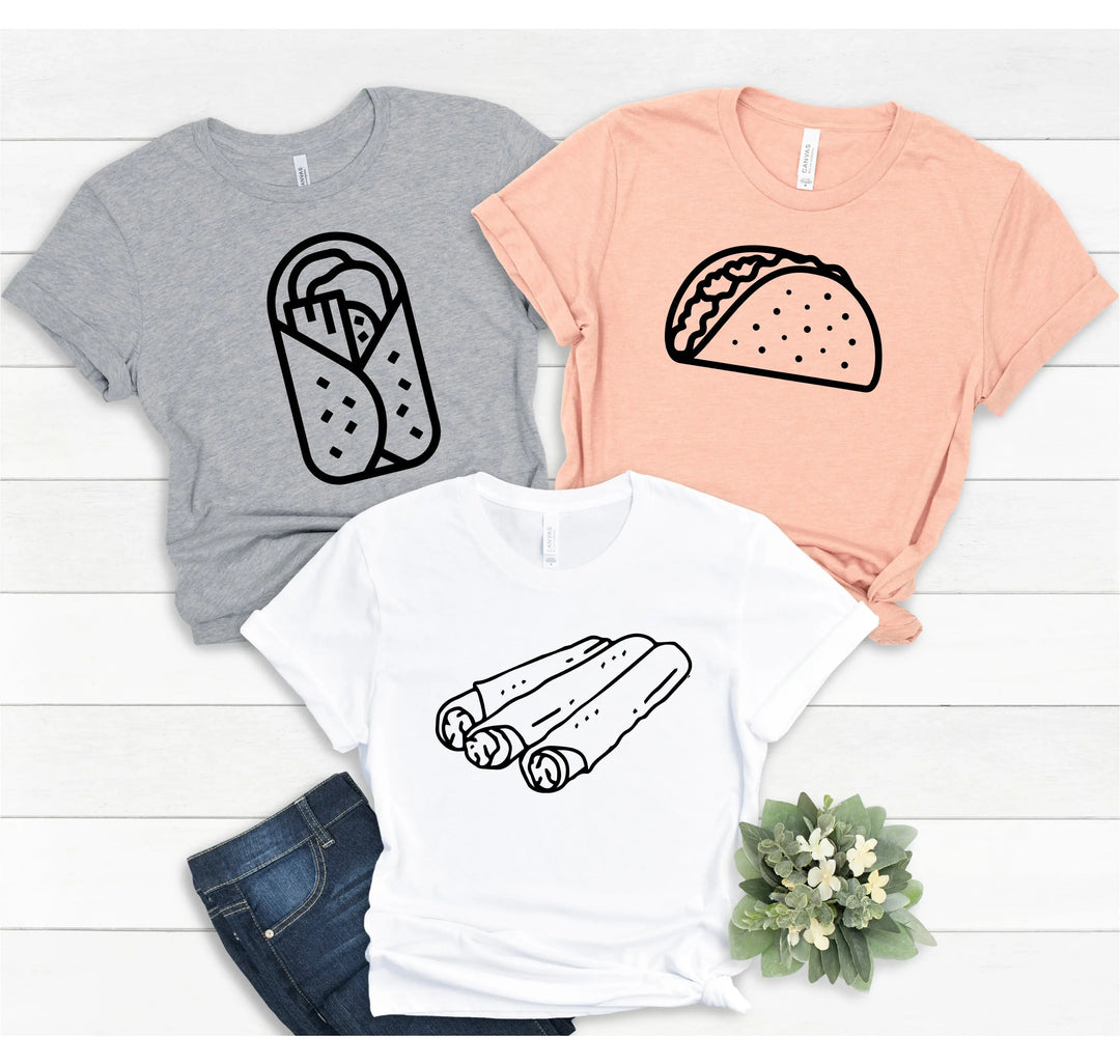 Burrito Taco Taquito Shirt - Matching Family & Dad Baby Tee Shirtprintingcenter