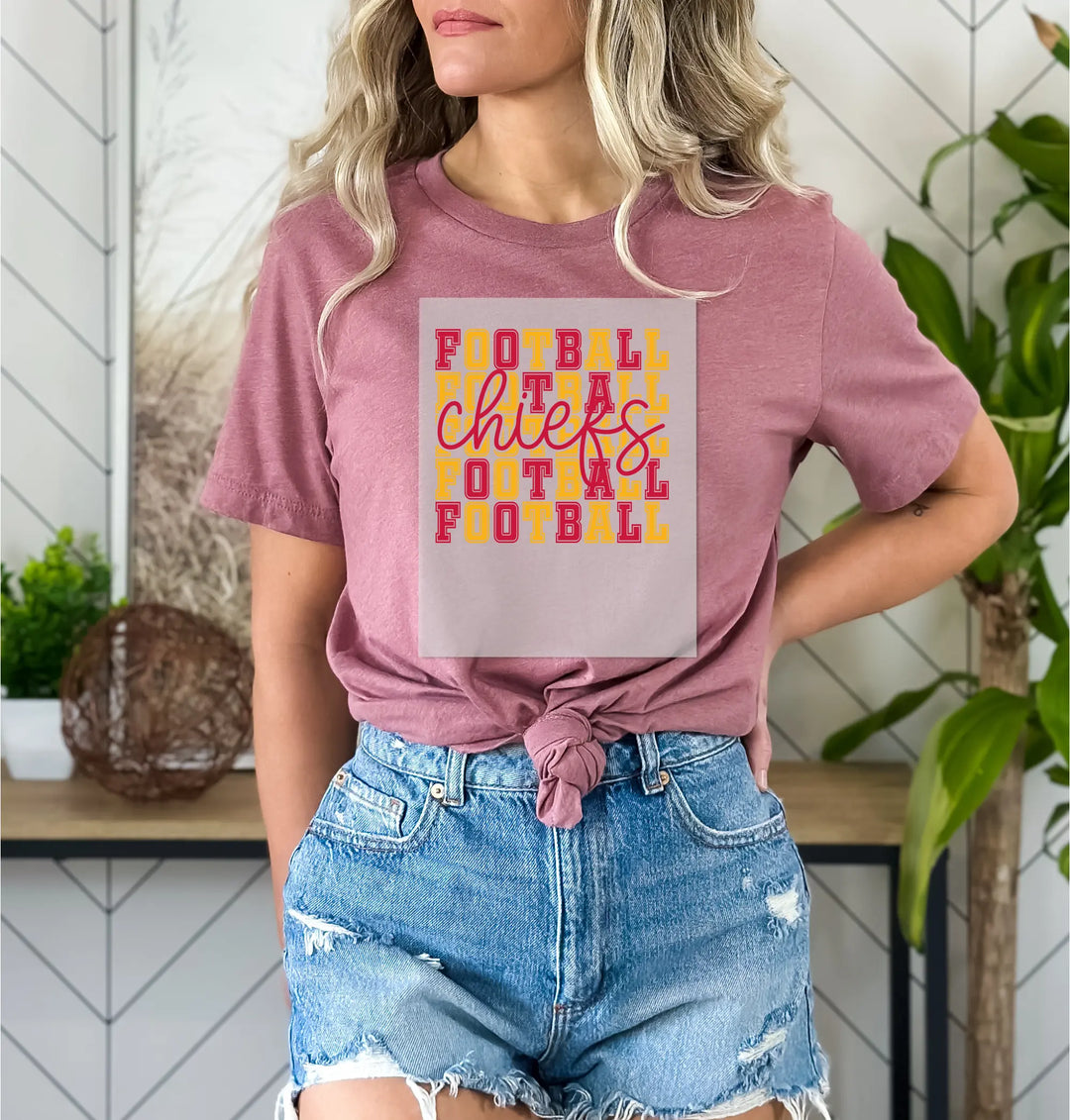 Transferencia de fútbol americano de los Chiefs, Kansas City listo para imprimir, impresión retro de fútbol americano de Kansas City