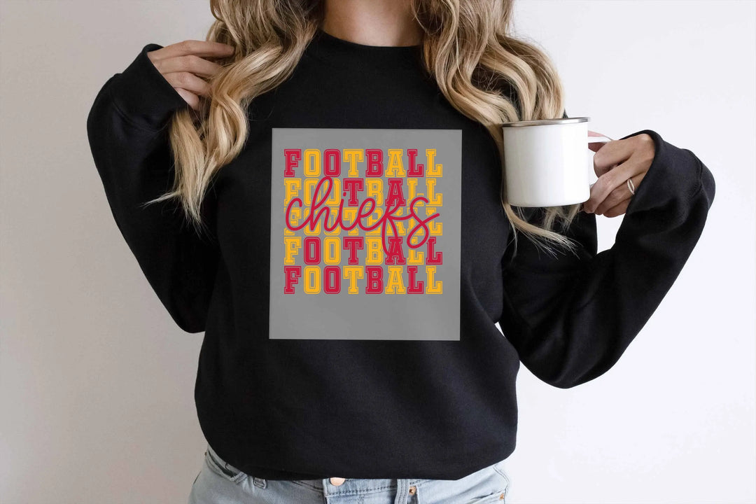 Transferencia de fútbol americano de los Chiefs, Kansas City listo para imprimir, impresión retro de fútbol americano de Kansas City