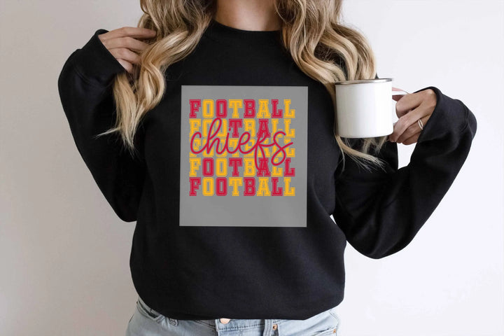 Transferencia de fútbol americano de los Chiefs, Kansas City listo para imprimir, impresión retro de fútbol americano de Kansas City