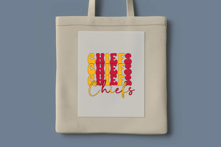 Transferencia DTF de fútbol de los Chiefs, impresión DTF de fútbol retro de Kansas City