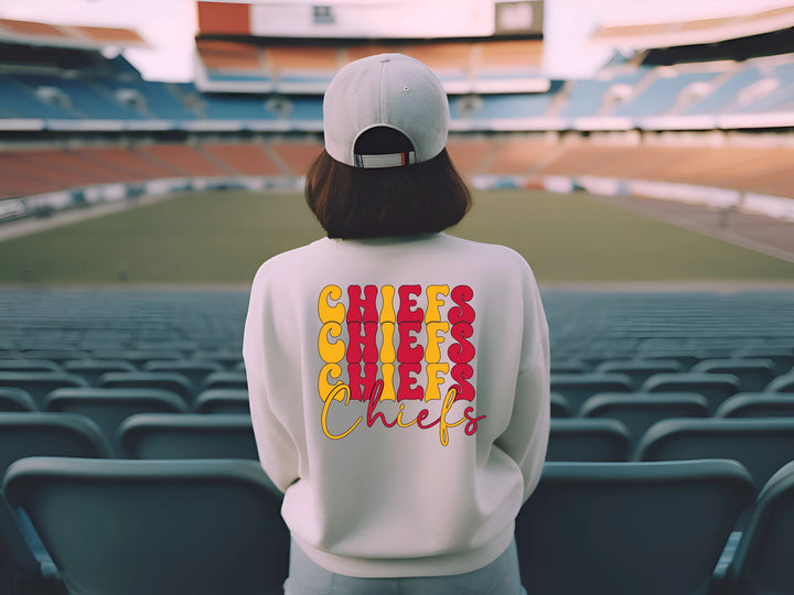 Transferencia DTF de fútbol de los Chiefs, impresión DTF de fútbol retro de Kansas City