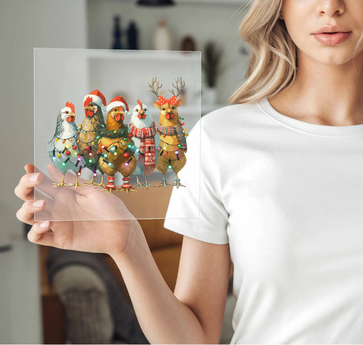 Christmas Chicken Dtf Transfers