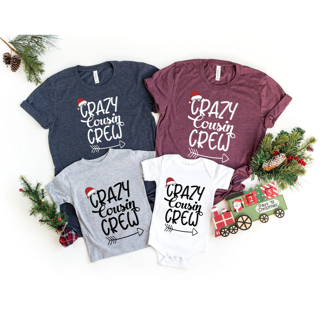 Christmas Crazy Cousin Crew Toddler Shirts | Matching Cousin Family Toddler Shirt Shirtprintingcenter