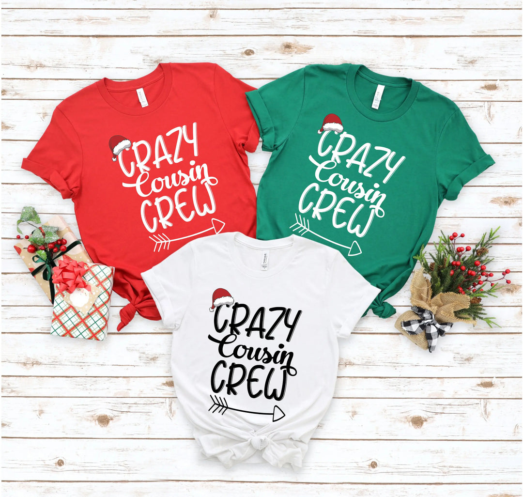 Christmas Crazy Cousin Crew Youth Shirts | Matching Cousin Family Youth Tee Shirtprintingcenter