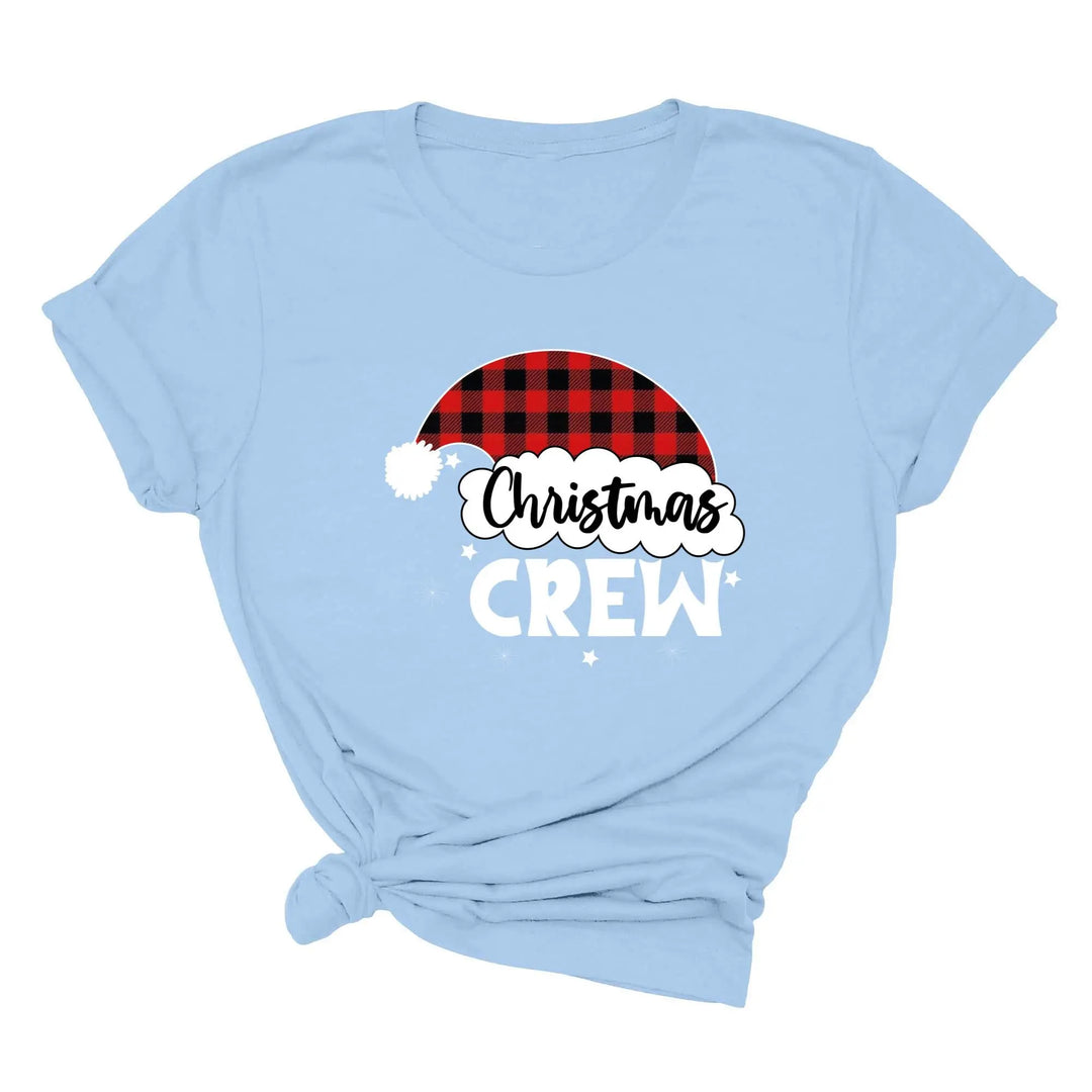 Christmas Crew Toddler Shirts | Cousin Crew with Plaid Santa Hat Toddler Tee Shirtprintingcenter