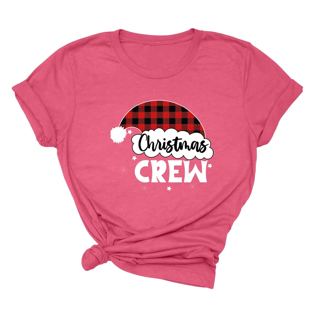 Christmas Crew Toddler Shirts | Cousin Crew with Plaid Santa Hat Toddler Tee Shirtprintingcenter