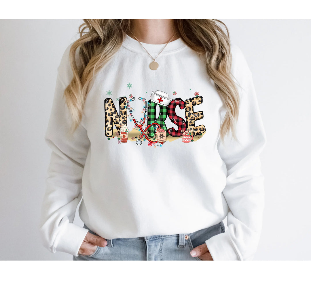Christmas Nursing Sweatshirt - 2025 Nurse Shirt & Holiday Gift Shirtprintingcenter