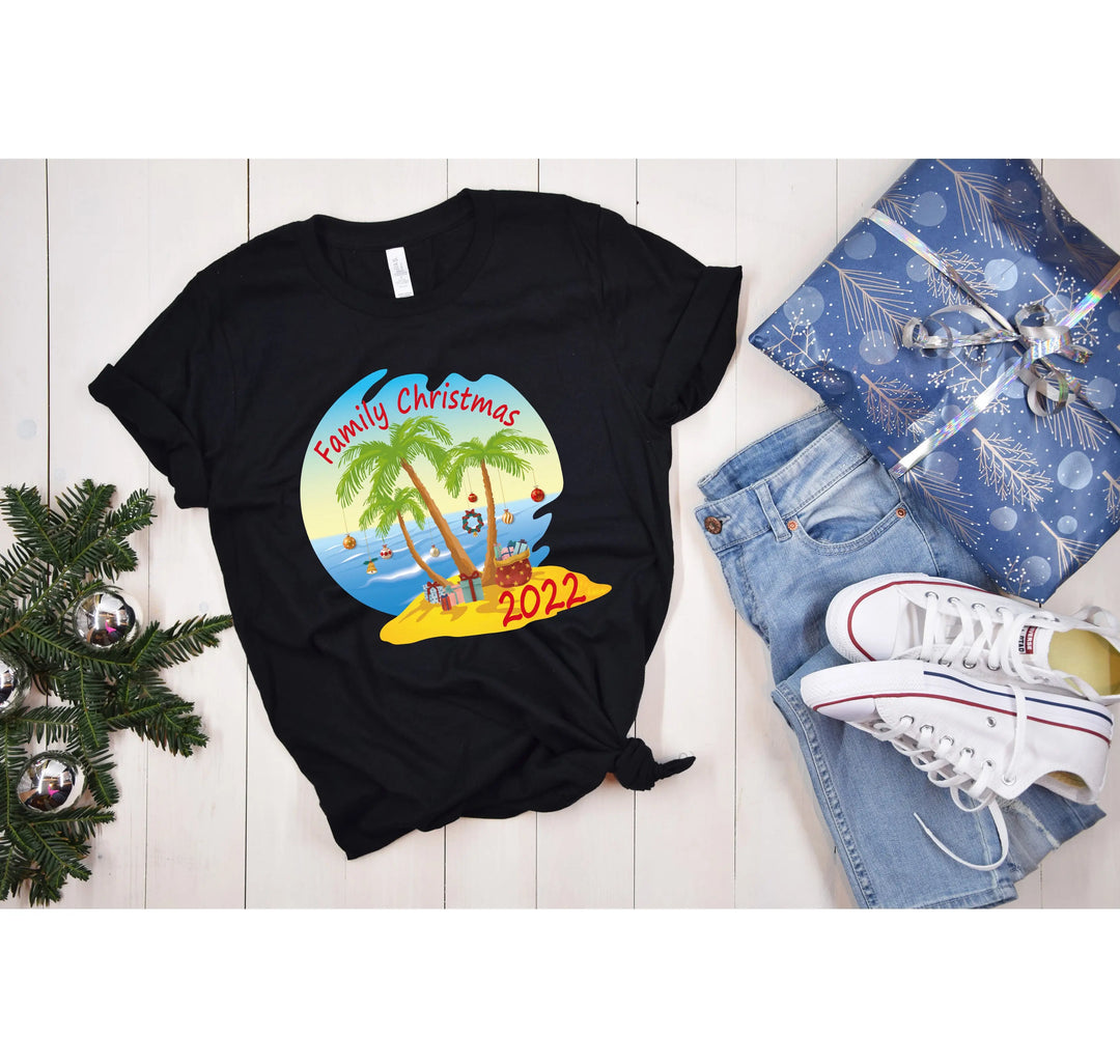 Christmas Palm Tree Shirt | Tropical Florida Xmas Tee Shirtprintingcenter