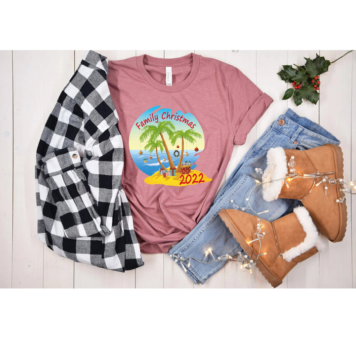 Christmas Palm Tree Shirt | Tropical Florida Xmas Tee Shirtprintingcenter