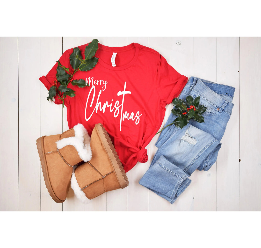 Christmas T-shirt | Christ Mas Christian Christmas Shirt Shirtprintingcenter