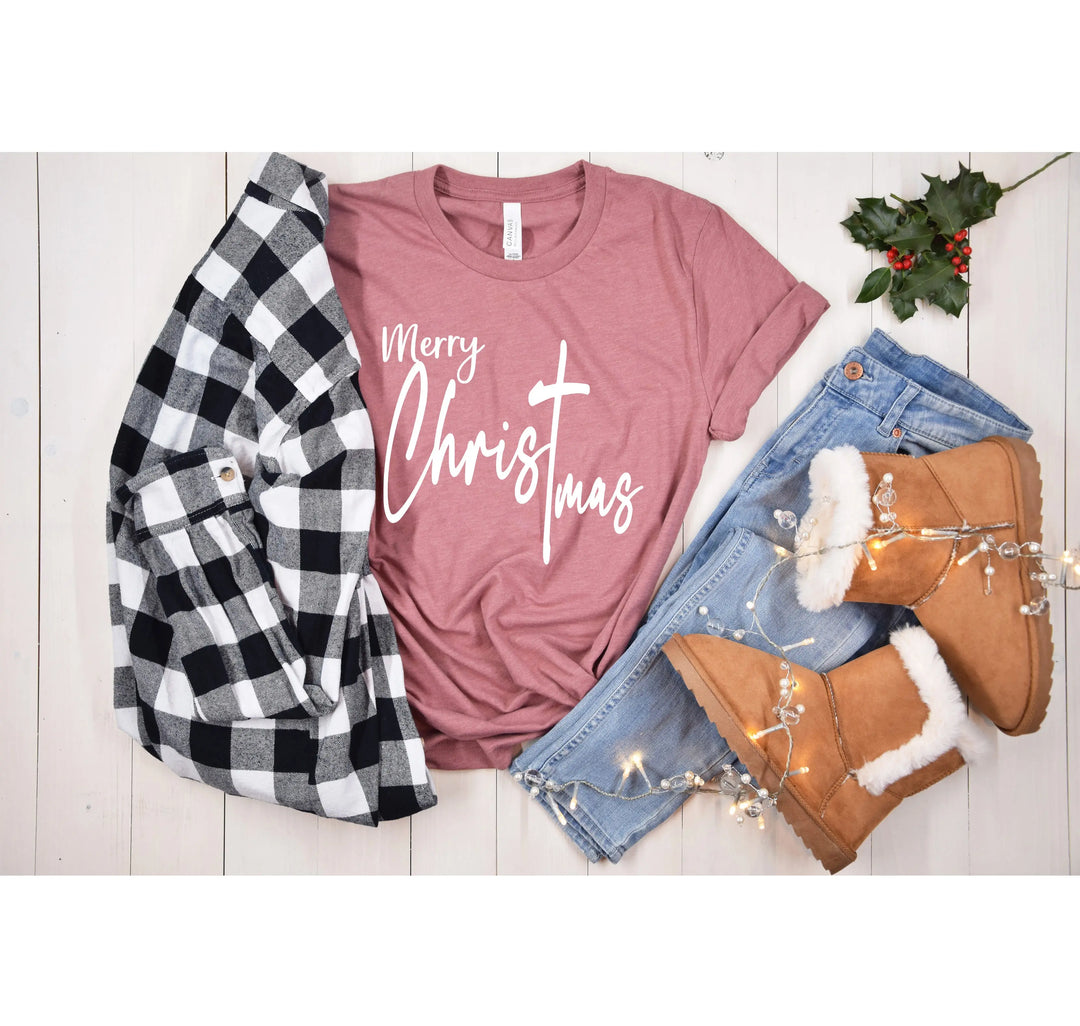 Christmas T-shirt | Christ Mas Christian Christmas Shirt Shirtprintingcenter