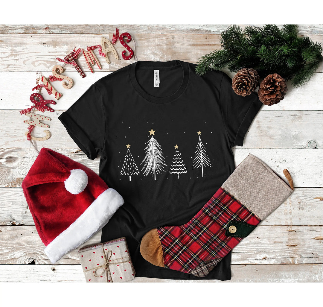 Christmas Trees Shirt | Retro Holiday Tree Tee Shirtprintingcenter