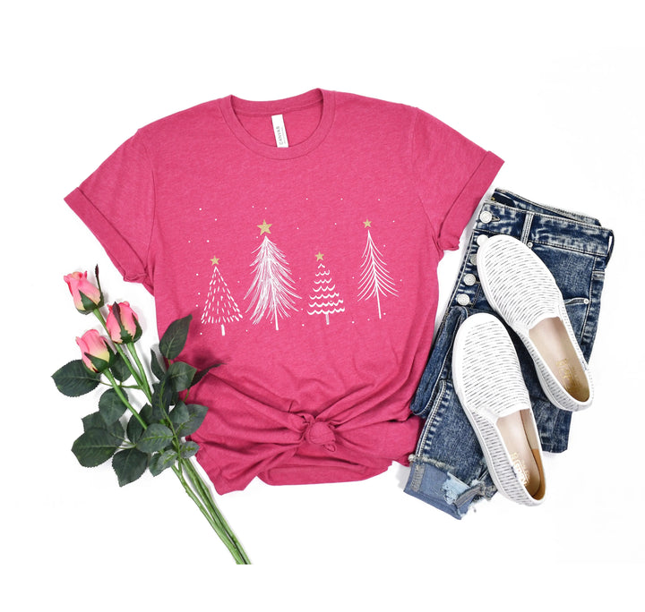 Christmas Trees Shirt | Retro Holiday Tree Tee Shirtprintingcenter