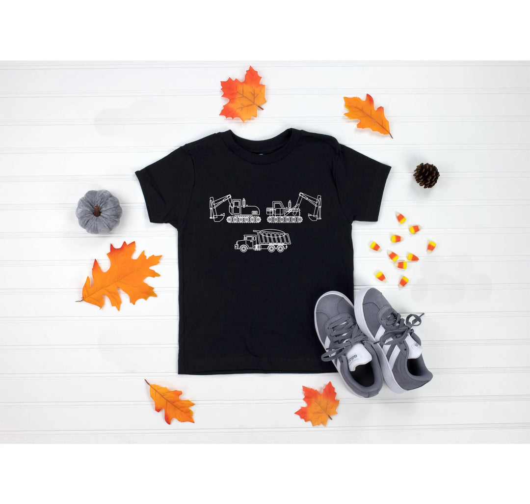 Construction Trucks Tee - Excavator Birthday Shirt for Kids Shirtprintingcenter