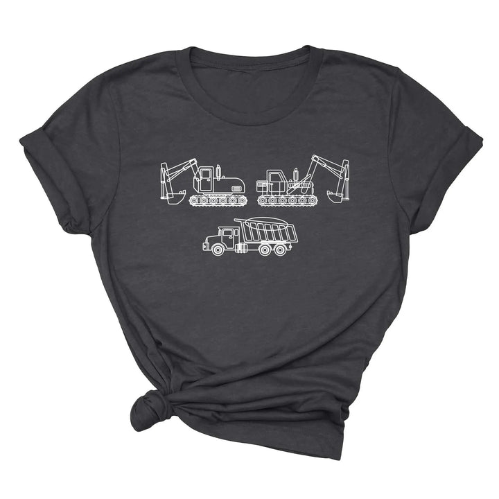 Construction Trucks Tee - Excavator Birthday Shirt for Kids Shirtprintingcenter