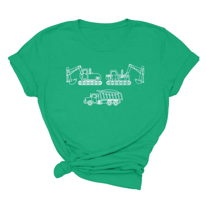 Construction Trucks Tee - Excavator Birthday Shirt for Kids Shirtprintingcenter
