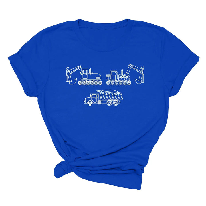 Construction Trucks Tee - Excavator Birthday Shirt for Kids Shirtprintingcenter