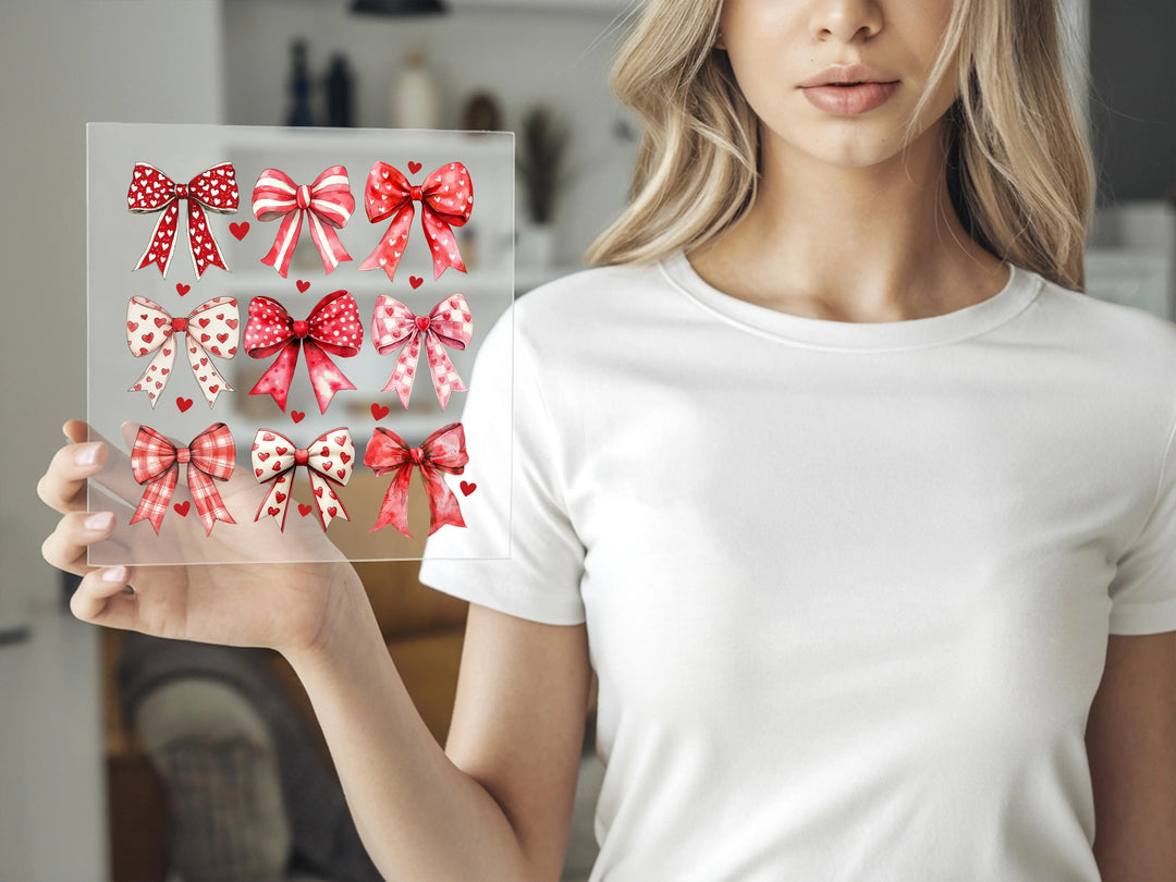 Coquette Valentine Heart Bow DTF Transfer