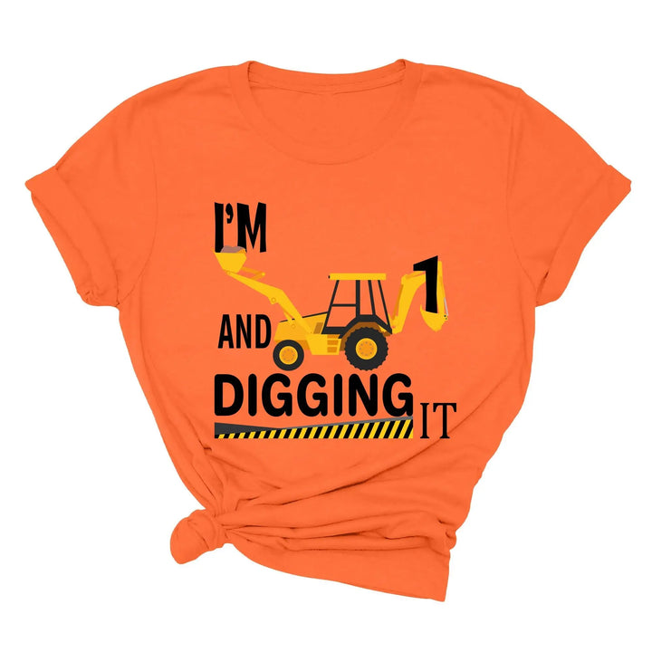 Custom Construction Birthday Shirt - Family Crew Tee | Diggin' It Shirtprintingcenter
